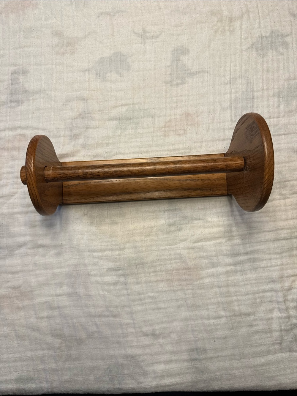 Wooden Wall-Mount Towel Holder in Brown